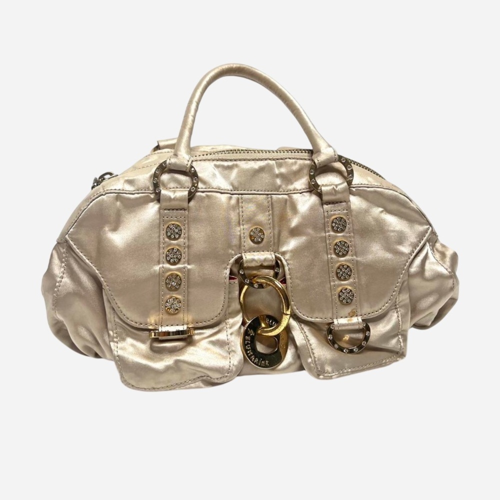 Blumarine Metallic Gold Shoulder Bag
